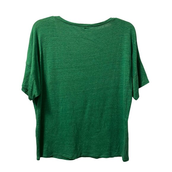 Chicos Green Linen Blend T-Shirt Size L women Crewneck tee - Picture 7 of 10